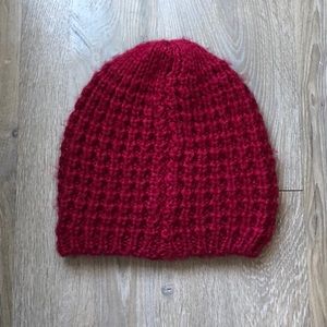 Urban Outfitters Burgundy Knitted Beanie